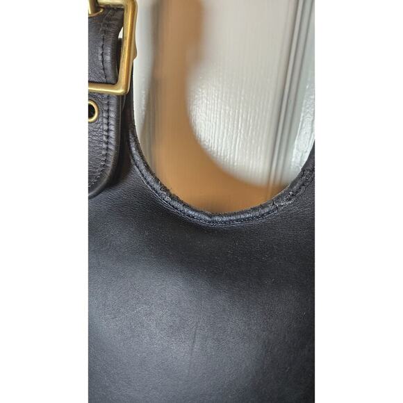 Vintage Coach Berkeley 9988 Blk Leather Saddle Bag Brass Hardware Crossbody 90s - Picture 3 of 16